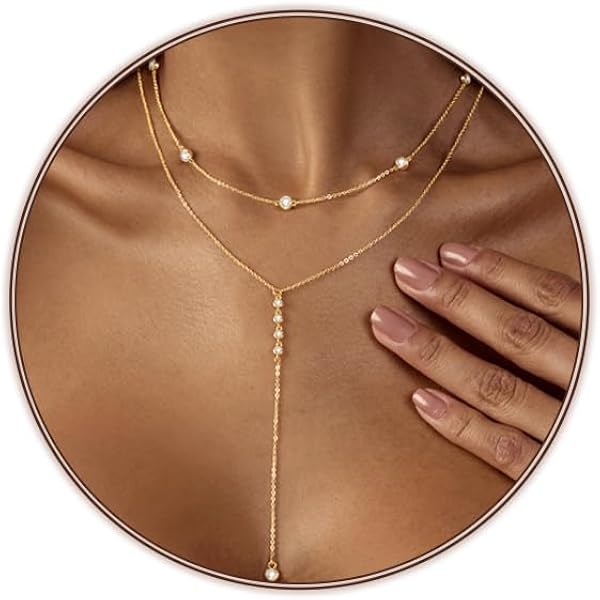 Amazon.com: Andelaisi Boho Crystal Y Lariat Necklace Colorful